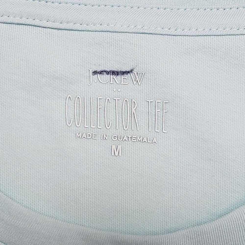 J.Crew Factory Sporty Dogs Graphic Tee Women Medium Light Blue SS Collectors Tee - Picture 13 of 16